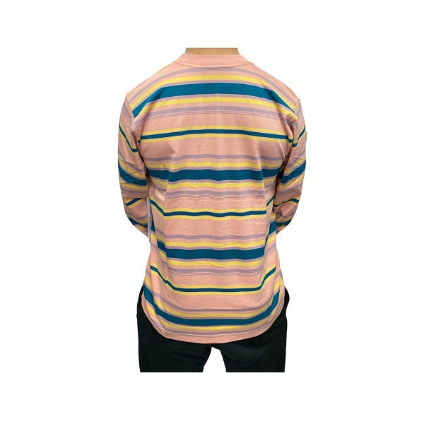 Obey T-shirt manica lunga Higland  131030115 pink multi