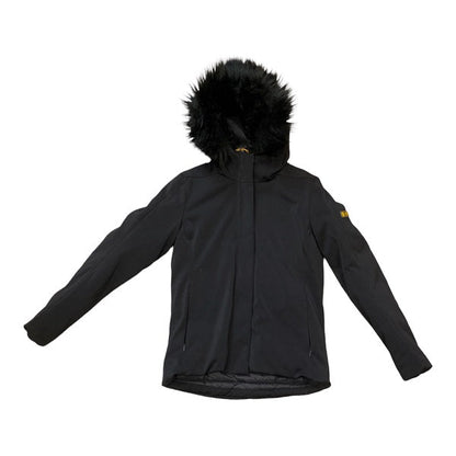 Ciesse Piumini piumino da donna con cappuccio e pelliccia 201XXW 196CO nero