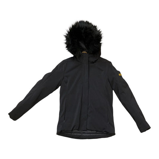 Ciesse Piumini piumino da donna con cappuccio e pelliccia 201XXW 196CO nero