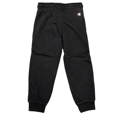 Champion Pantalone sortivo da ragazzo in felpa garzata con polsino alla caviglia 305906 KK001 NBK nero