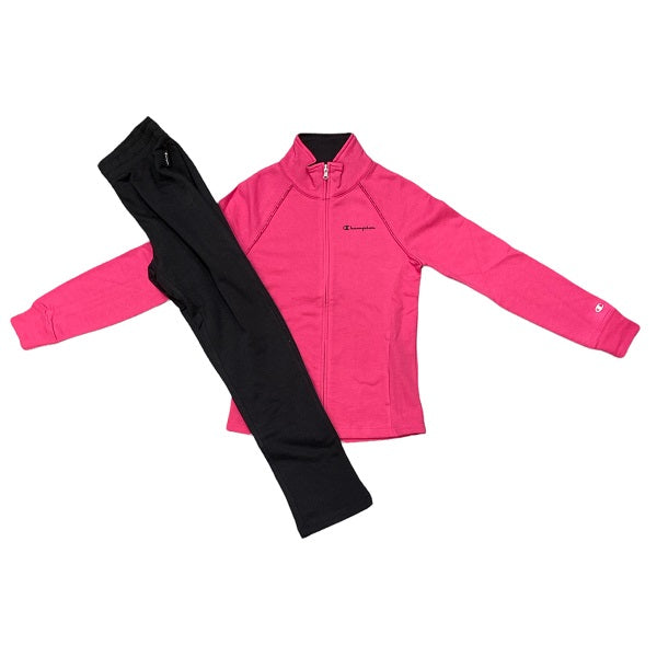 Champion Tuta Donna Felpa Leggera 115067 PS025 Fucsia Nero