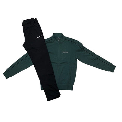 Champion Tuta sportiva da uomo Full Zip 217411 GS514 BTL verde-nero