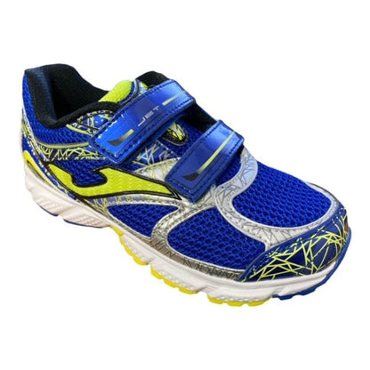 Joma scarpa da ginnastica da bambino con strappo Jet 605 blu argento