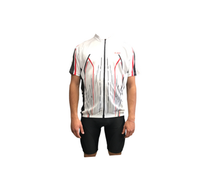 Astrolabio Maglietta da ciclista Full Zip K19E/TS08/4F bianco