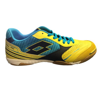 Lotto scarpa da calcetto indoor da uomo Futsal pro VII ID R5779 giallo-blu