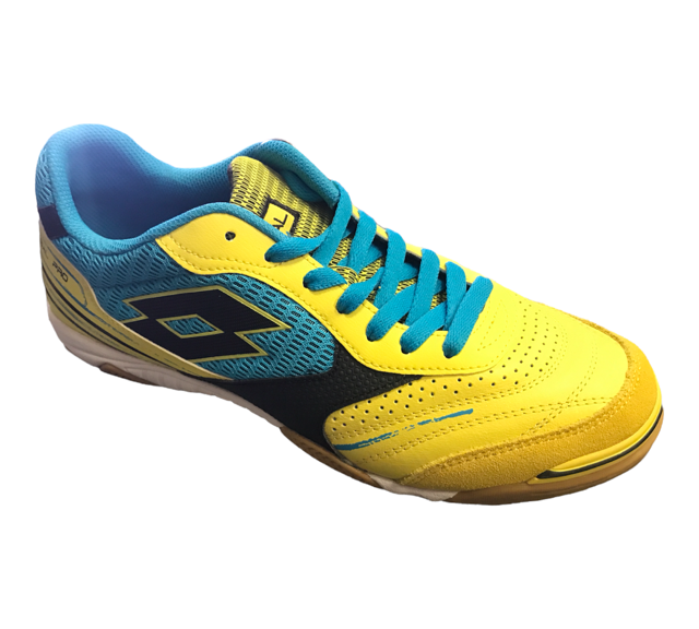 Lotto scarpa da calcetto indoor da uomo Futsal pro VII ID R5779 giallo-blu