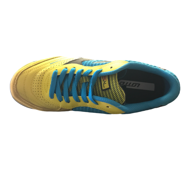 Lotto scarpa da calcetto indoor da uomo Futsal pro VII ID R5779 giallo-blu