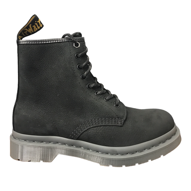 Dr. Martens anfibio unisex in pelle morbida 1460 Milled Nubuck WP 27671001 nero