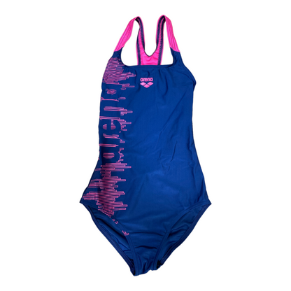 Arena Costume intero da ragazza Swimsuit Logo 006356 790 navy-freak rose