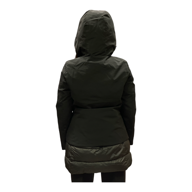 Yes Zee Cappotto da donna con inserti in pelle O086/NT00 0801 nero
