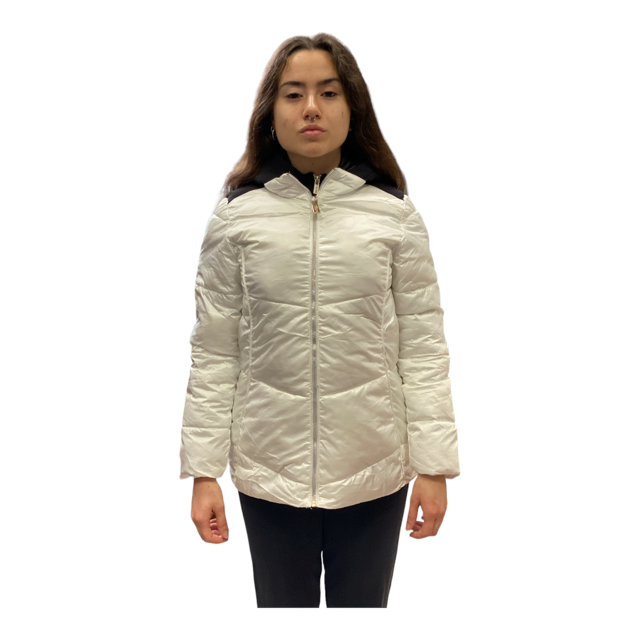Yes Zee Girls' Hooded Coat O006/QVJJ 0101 Pearl White