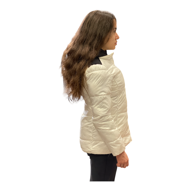 Yes Zee Girls' Hooded Coat O006/QVJJ 0101 Pearl White