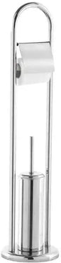 Toilet brush holder + toilet roll holder floor standing