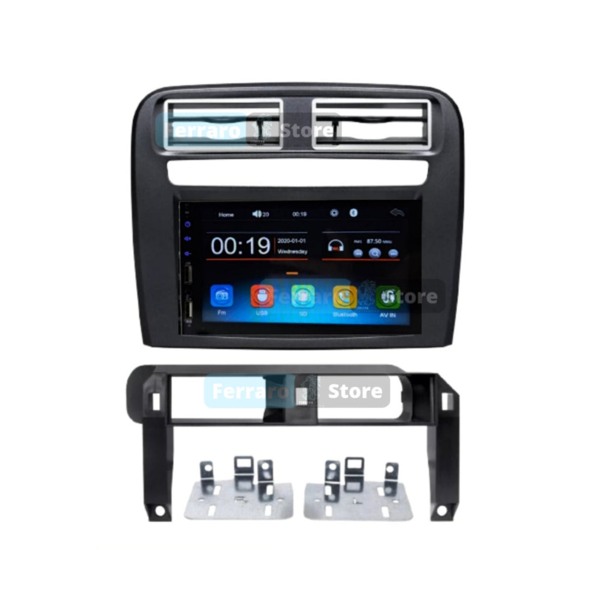 Autoradio per Fiat Grande Punto 7" (2005-2009) Bluetooth, Radio, USB, CarPlay e Android Auto