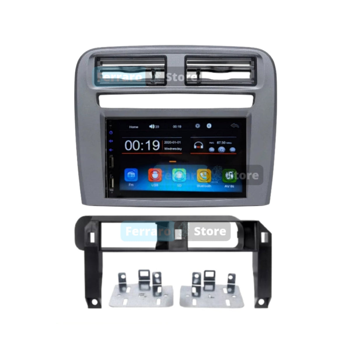 Autoradio per Fiat Grande Punto 7" (2005-2009) Bluetooth, Radio, USB, CarPlay e Android Auto