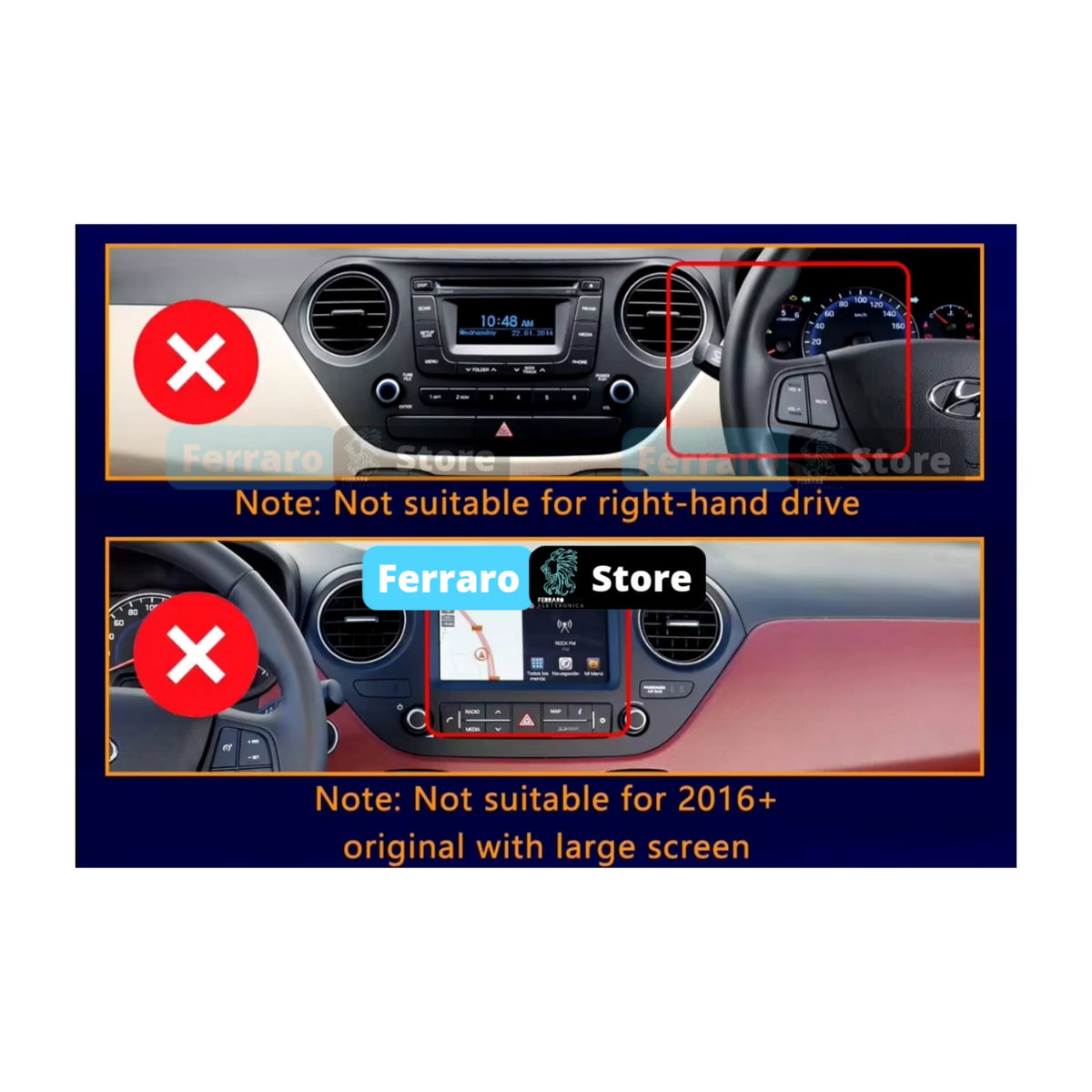 (PRENOTA) Autoradio per Hyundai Grand i10 7" (2013-2019) Android, Bluetooth, CarPlay, Android Auto, 4GB/8GB Ram