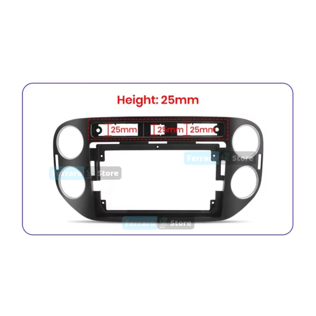 Kit Montaggio Autoradio 9"Pollici Volkswagen Tiguan (2006-2016) Mascherina, Cablaggio Autoradio Android