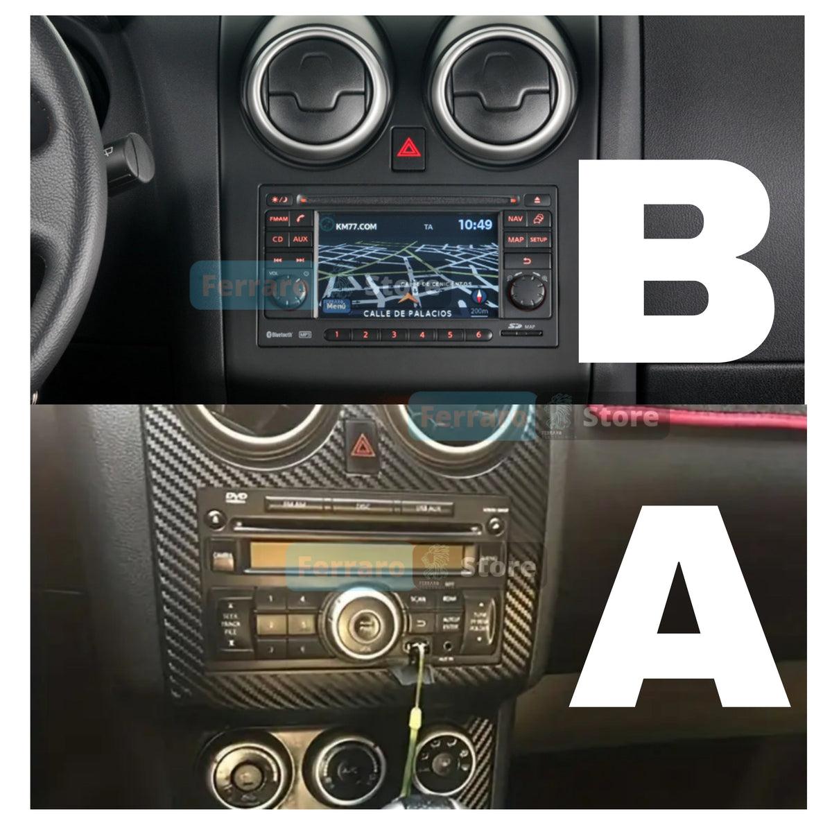 Autoradio per Nissan Qashqai J10 7" (2007-2014) Android, Bluetooth, CarPlay, Android Auto, 2GB/4GB/6GB/8GB Ram