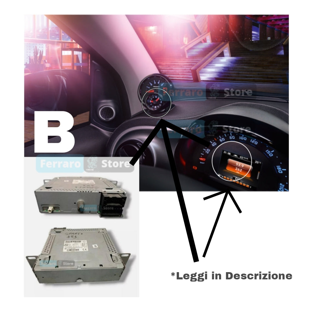 Autoradio per Smart 453 7" (2014-2020) Android, Bluetooth, CarPlay, Android Auto, 2GB/4GB/6GB/8GB Ram