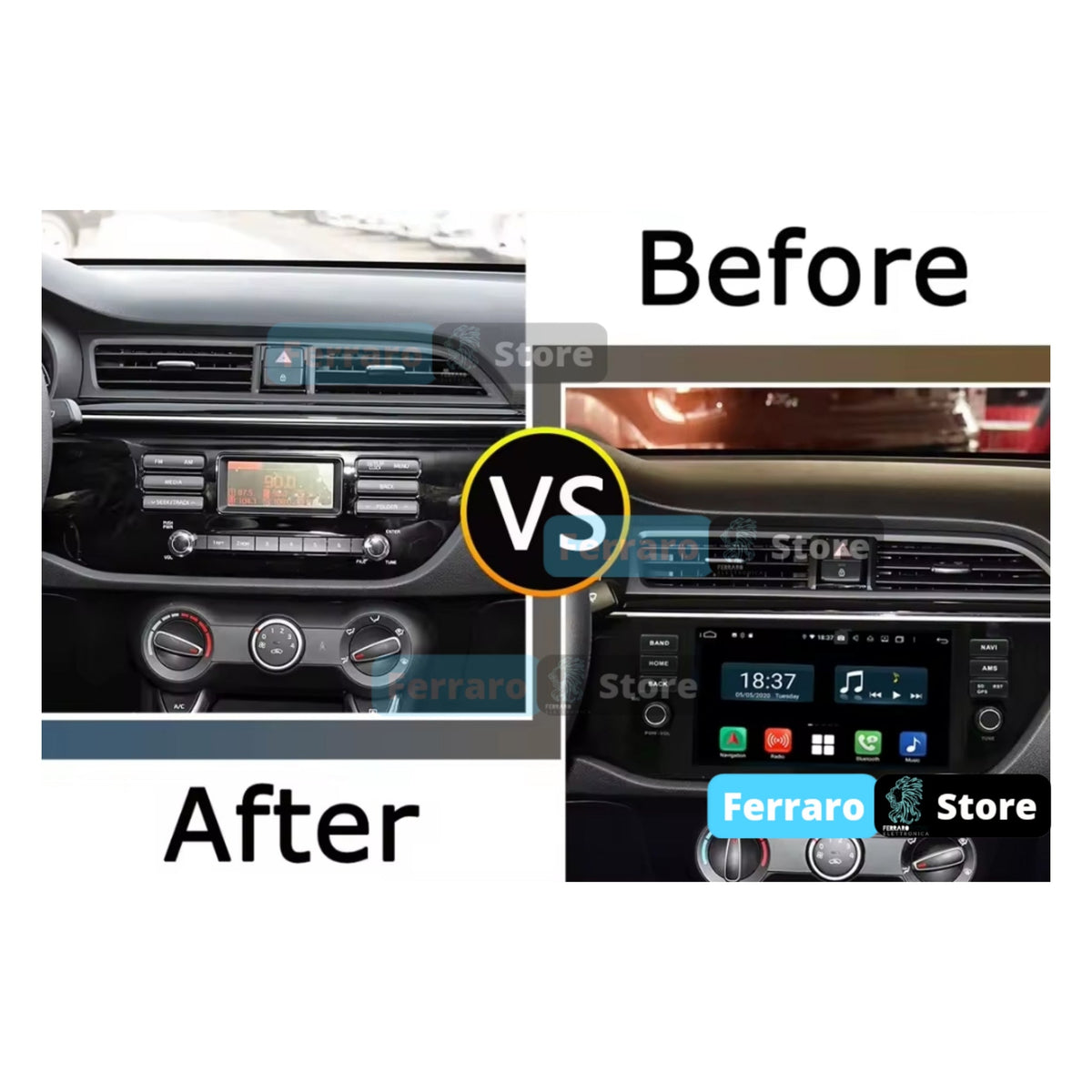 (PRENOTA) Autoradio per Kia Rio 4 YB 8" (2017-2021) Android, Bluetooth, CarPlay, Android Auto, 4GB/8GB Ram