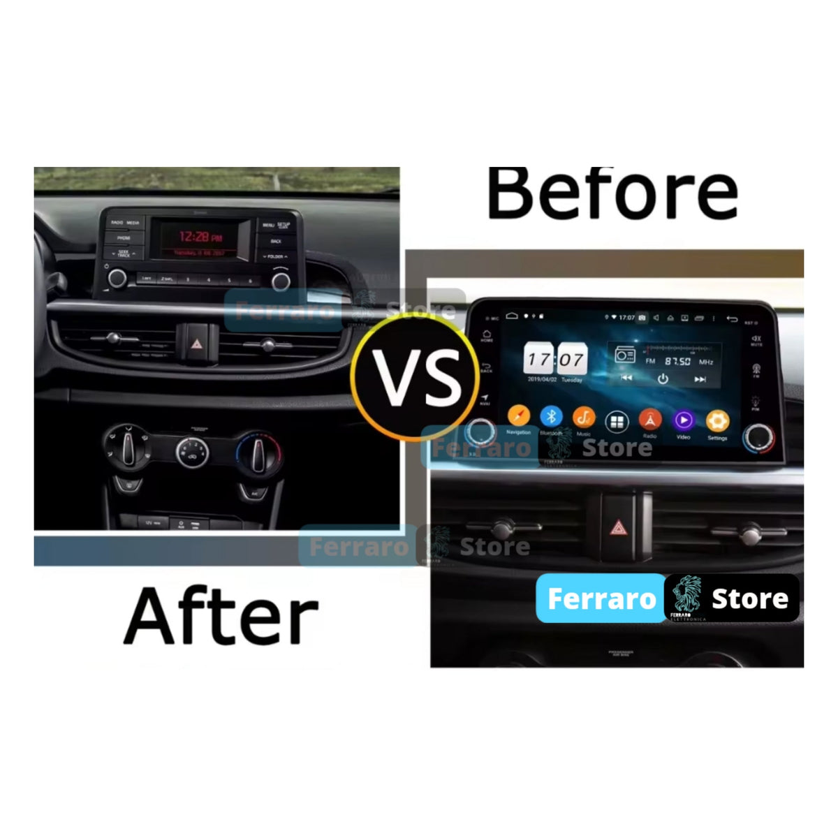 (PRENOTA) Autoradio per Kia Picanto 8" (2017-2022) Android, Bluetooth, CarPlay, Android Auto, 4GB/8GB Ram
