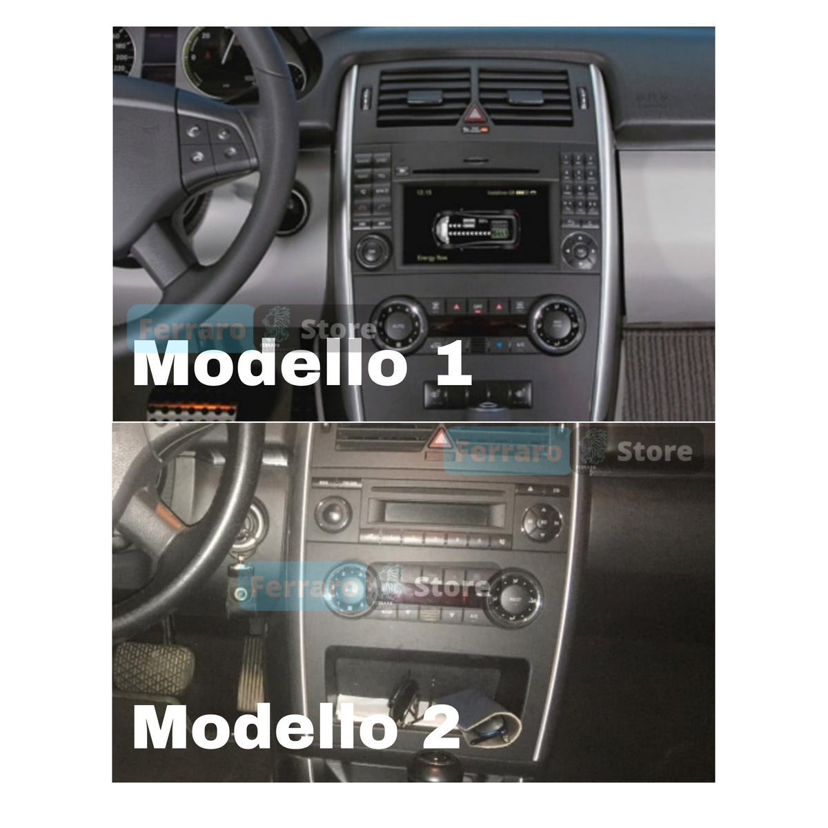 Autoradio per Mercedes Classe A/B 7" (2004-2012)Android, Motorizzato, Bluetooth, CarPlay, Android Auto, 2/32GB Ram