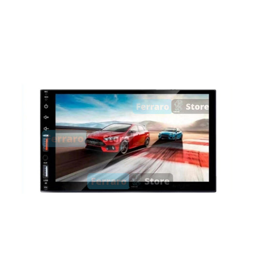 Universal Fixed Car Radio, 2-DIN 7" Inch, Bluetooth, Radio, USB, CarPlay and Android Auto