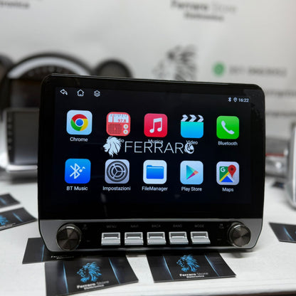 Autoradio Universale Fisso (Android) 2Din 10" Pollici, Bluetooth, CarPlay, Android Auto, 4/64GB Ram