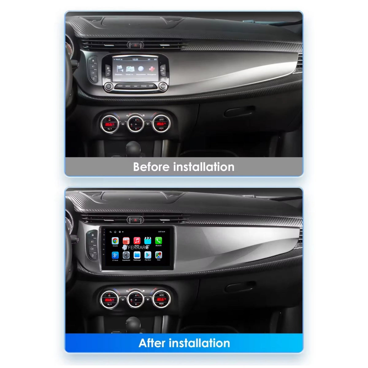 Car radio for AlfaRomeo Giulietta 9" (From 2014+) Android, Bluetooth, CarPlay, Android Auto, 2GB/4GB/6GB/8GB Ram