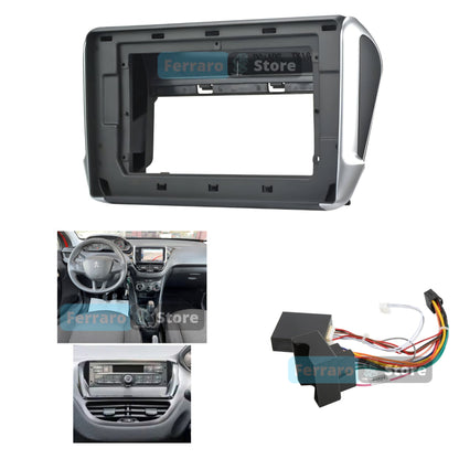 Kit Montaggio Autoradio 10.1"Pollici Peugeot 208/2008 (2012-2019) Mascherina, Cablaggio Autoradio Android
