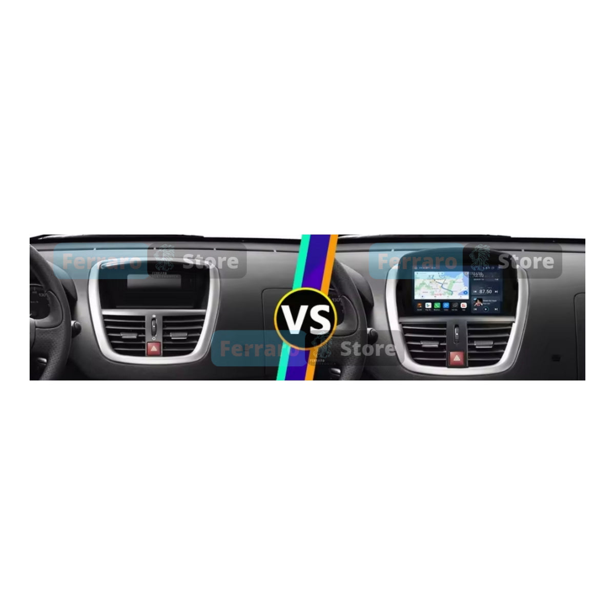 (PRENOTA) Autoradio per Peugeot 206, 207 7" (2006-2015) Android, Bluetooth, CarPlay, Android Auto, 4GB/8GB Ram