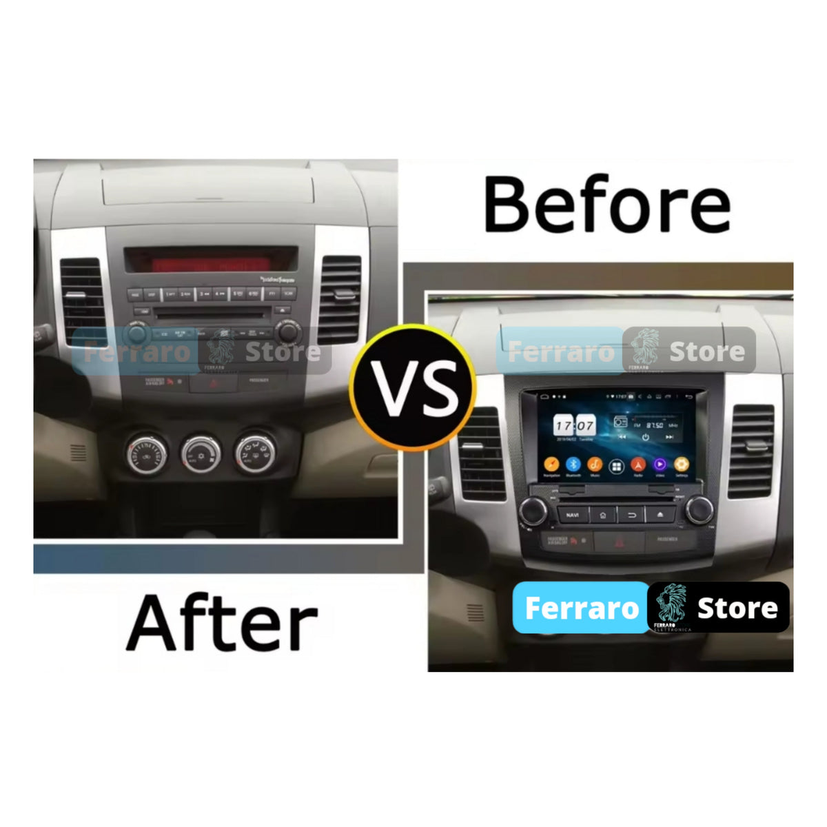 (PRENOTA) Autoradio per Peugeot 4007, Mitsubishi Outlander,  Citroen C-Crosser 8" (2007-2012) Android, Bluetooth, CarPlay, Android Auto, 4GB/8GB Ram