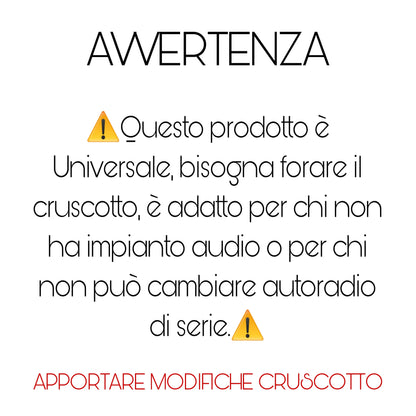 (PRENOTA) Autoradio con Telaio Universale 12.3", Android, Bluetooth, CarPlay, Android Auto, 4GB/8GB Ram