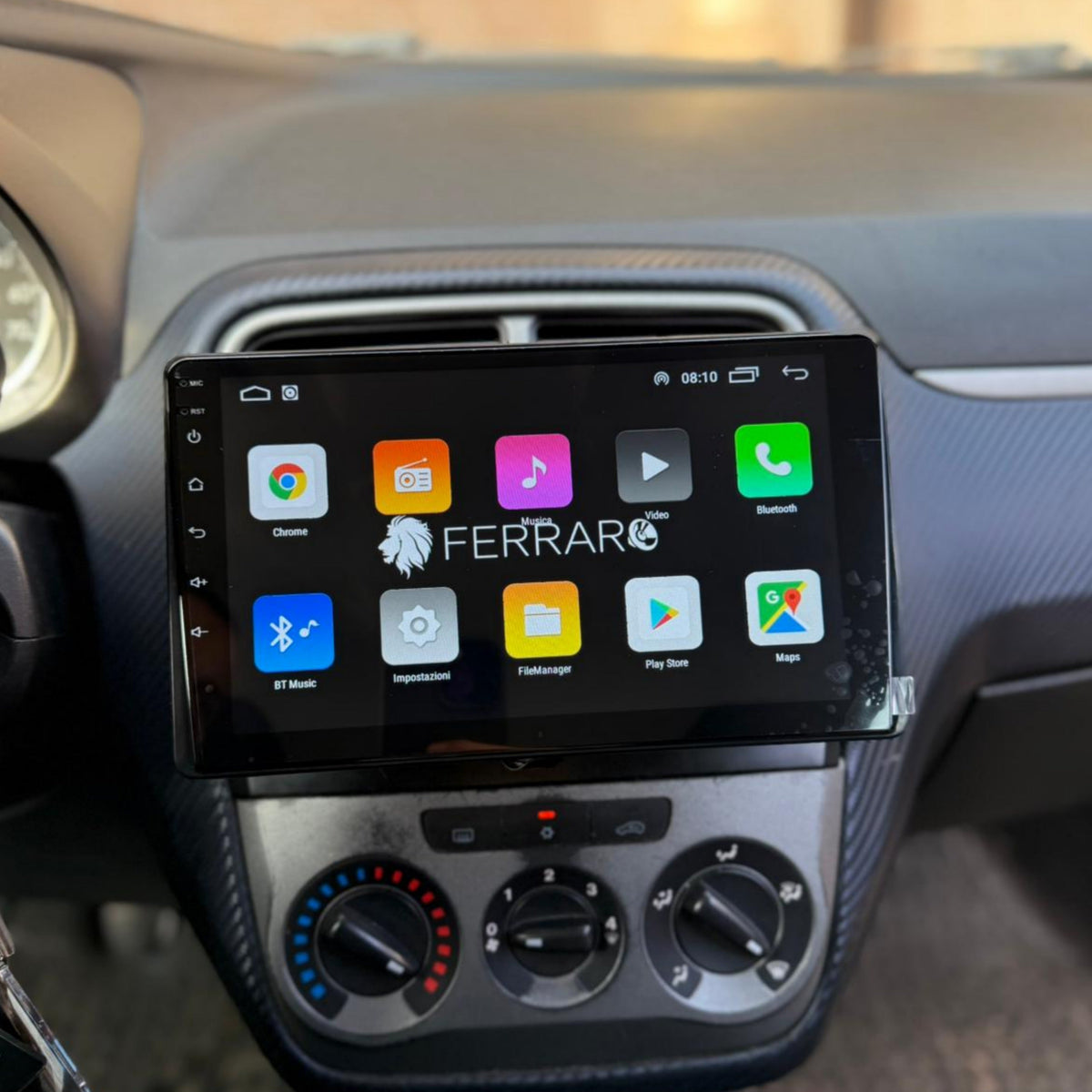 Autoradio per Fiat Grande Punto 1Din 9" (2005-2009) Android, Bluetooth, Estraibile, CarPlay, Android Auto, 2/4GB Ram