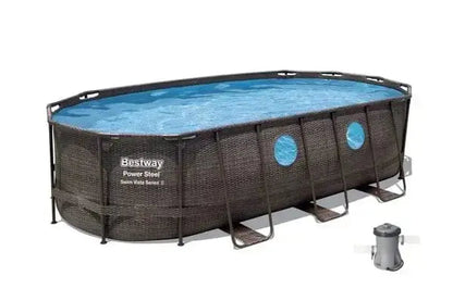 Piscina 427x250x100 ovale rattan