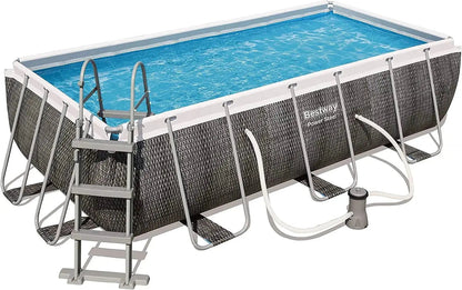 Piscina rettangolare in rattan stile 404x201x100