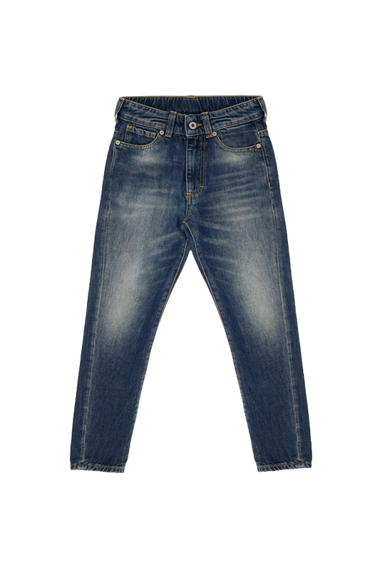 Please pantalone jeans da ragazzo in cotone con effetto slavato PHC2B90B55 blu