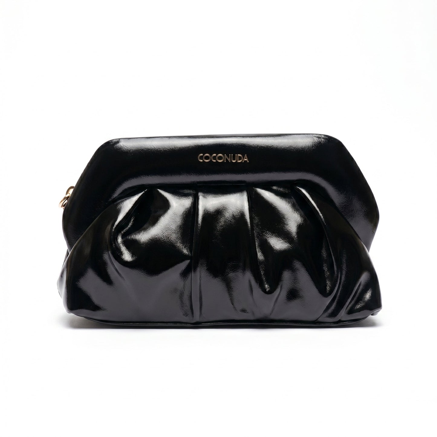 Coconuda Pochette Drappeggiata con Chiusura a Clip