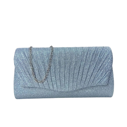 Stile Donna Bags - Pochette Ventaglio con Strass Argento