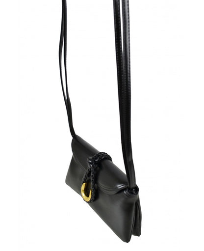 Elegant Leather Pochette — Removable Shoulder Strap