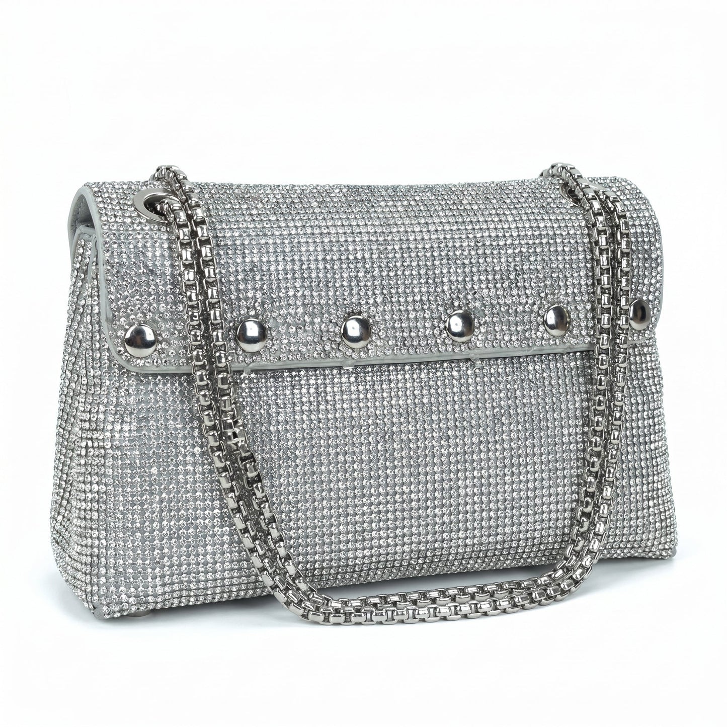 Stile Donna Bags - Pochette con Strass Decorativi