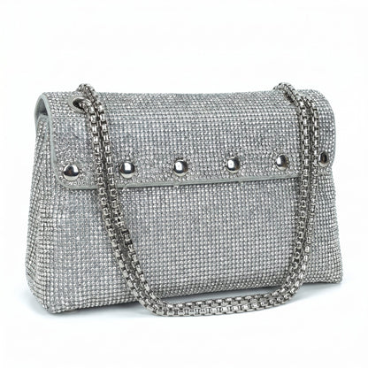 Stile Donna Bags - Pochette con Strass Decorativi