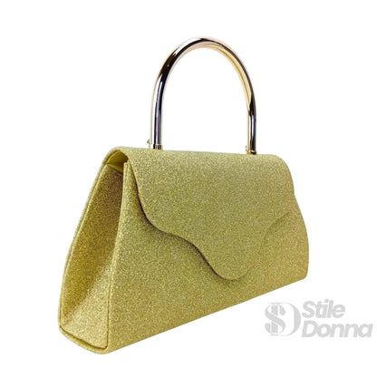 Stile Donna Bags - Pochette da Sera Glitter Oro