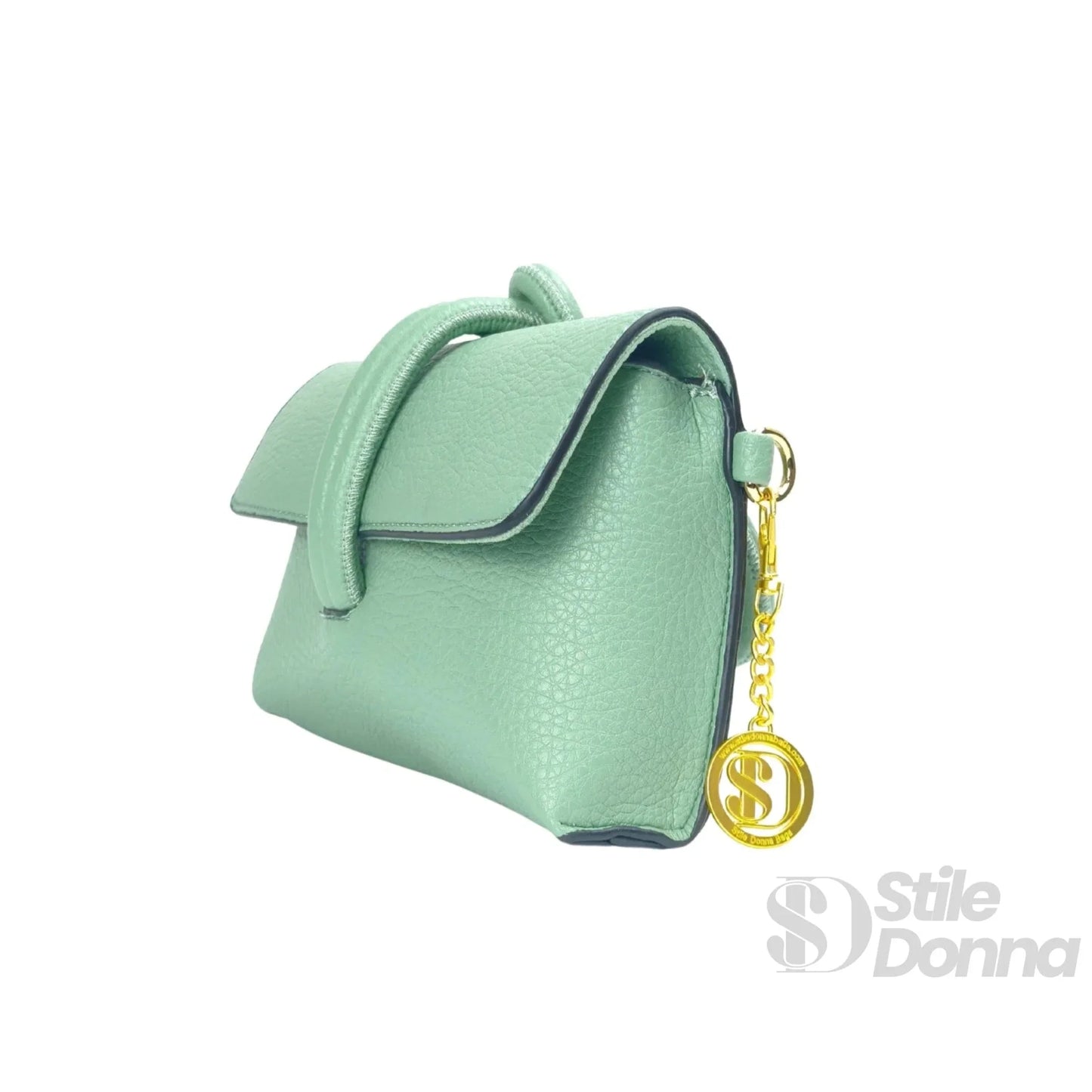 Stile Donna Bags - Pochette Verde Menta con Zip