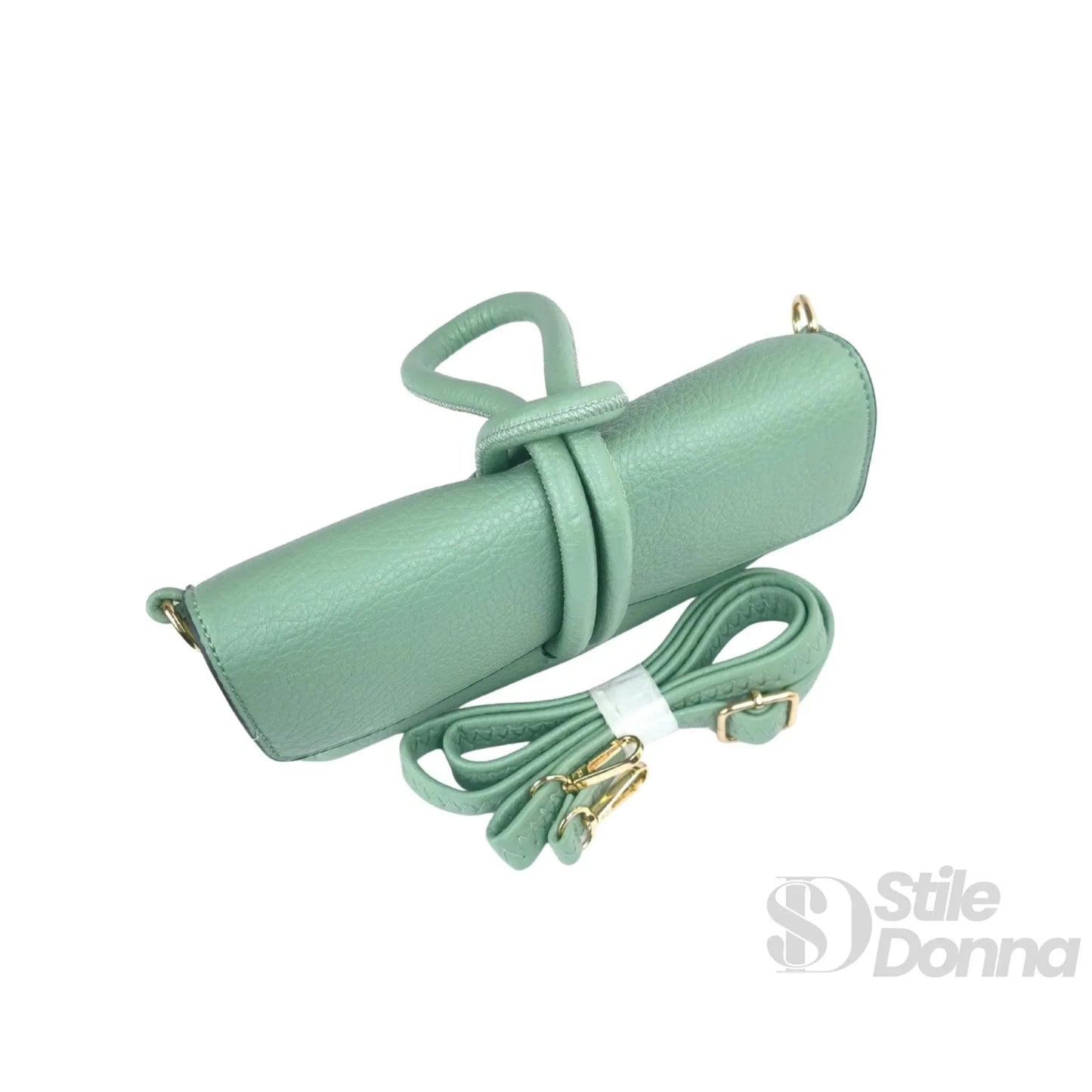 Stile Donna Bags - Pochette Verde Menta con Zip