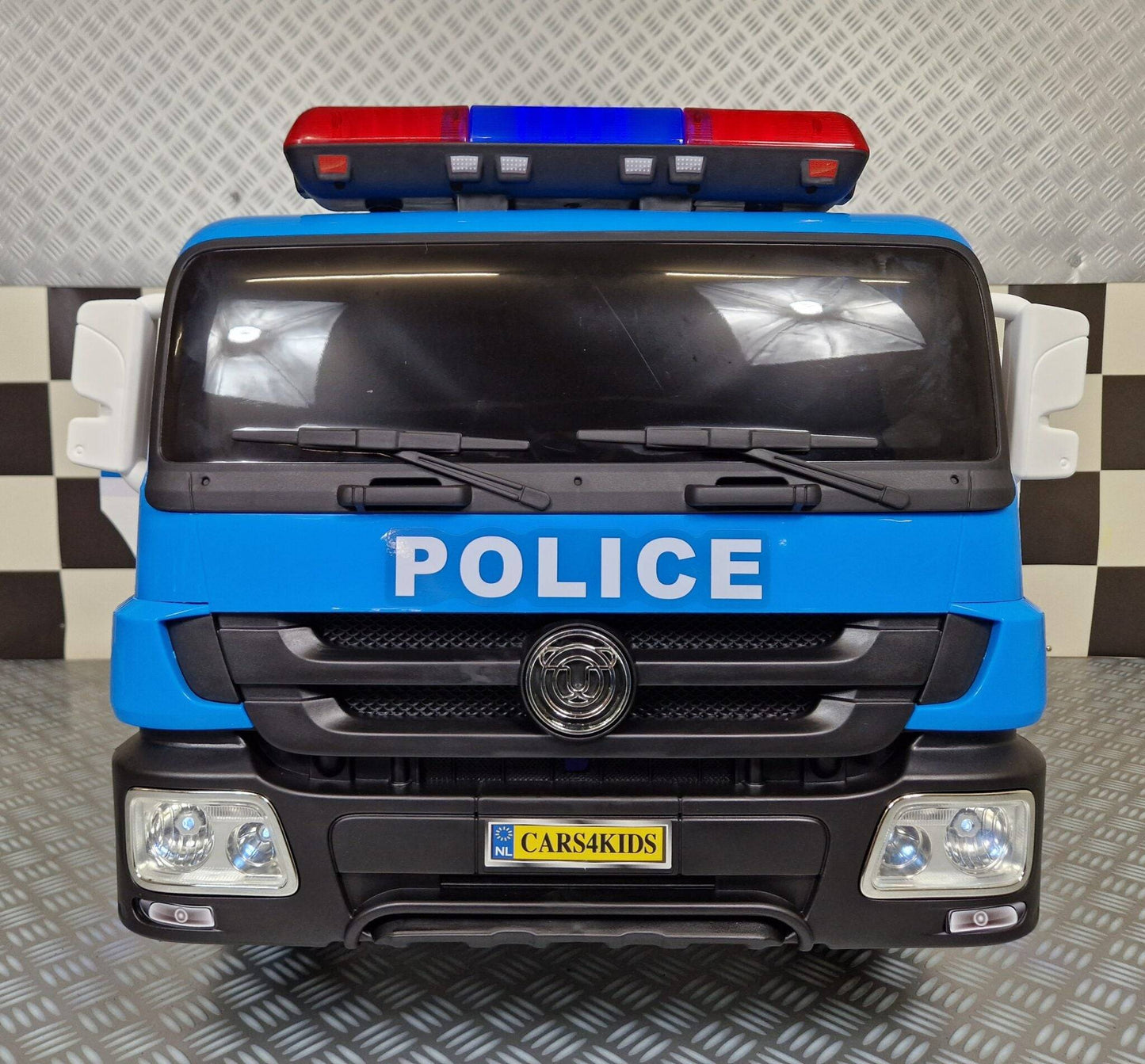 Polizei-Elektro-LKW 12 V mit Fernbedienung – Blau