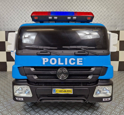 Polizei-Elektro-LKW 12 V mit Fernbedienung – Blau