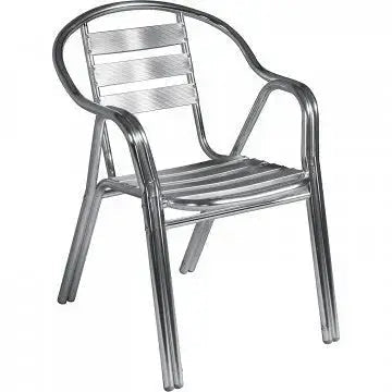 Stapelbarer Barhocker Double: Aluminium, Ø 25x1,2 mm, cm 55x60x79