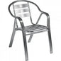 Poltrona Bar Impilabile Double: Alluminio, Ø 25x1,2 mm, cm 55x60x79