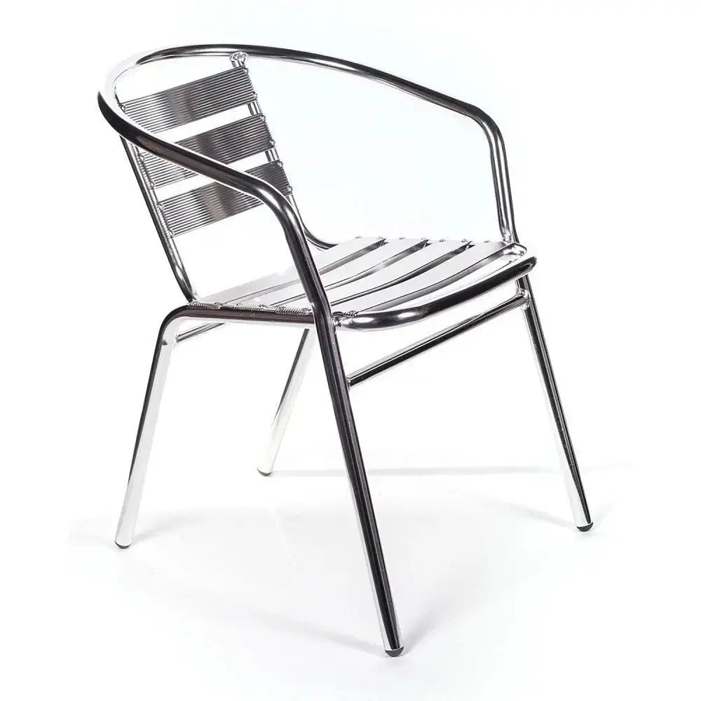 Stapelbarer Barhocker Double: Aluminium, Ø 25x1,2 mm, cm 55x60x79